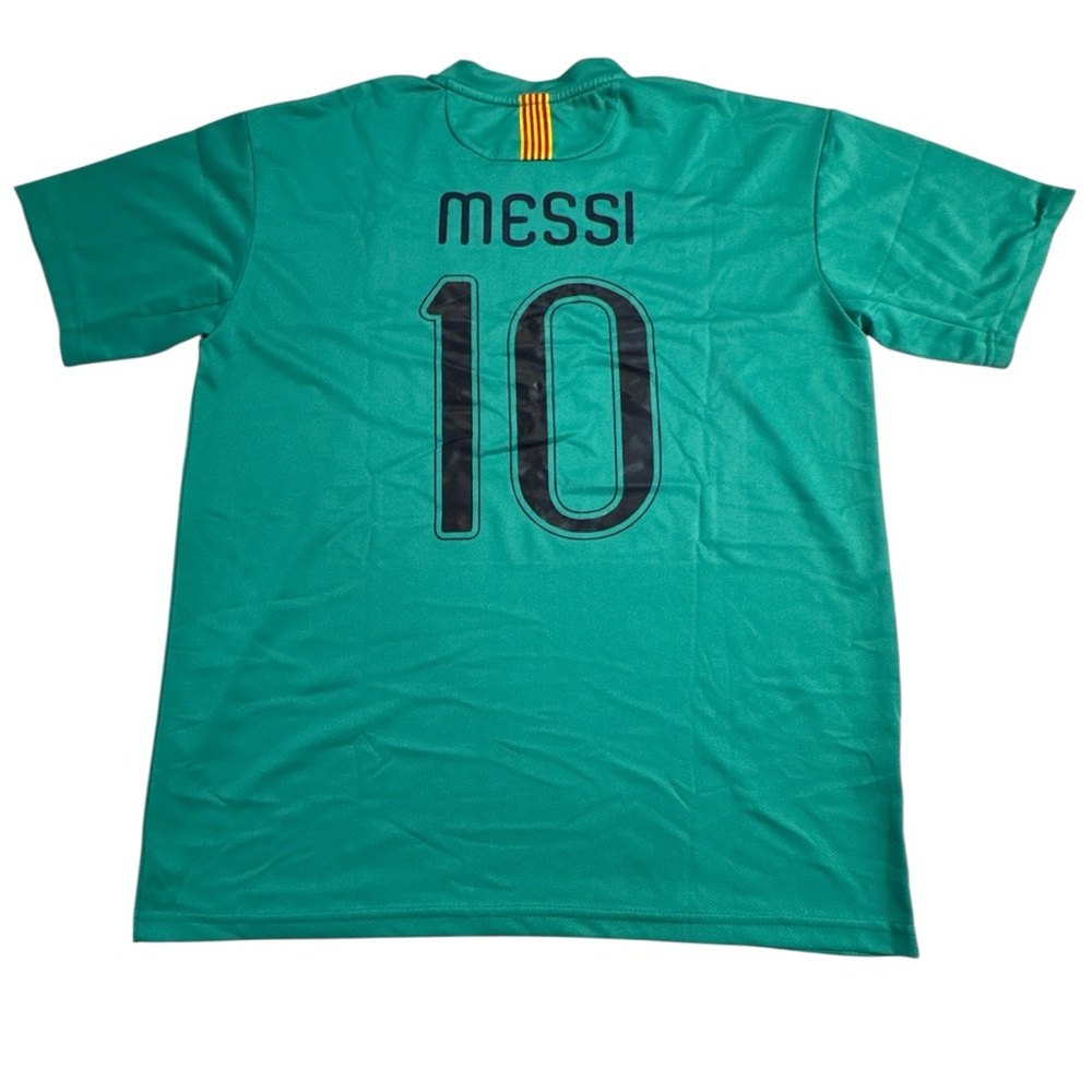 FC Barcelona Football #10 Messi Green  Jersey Fan Men's Size L Streetwear
